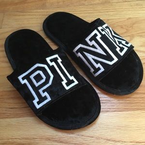 Black Velvet Slippers